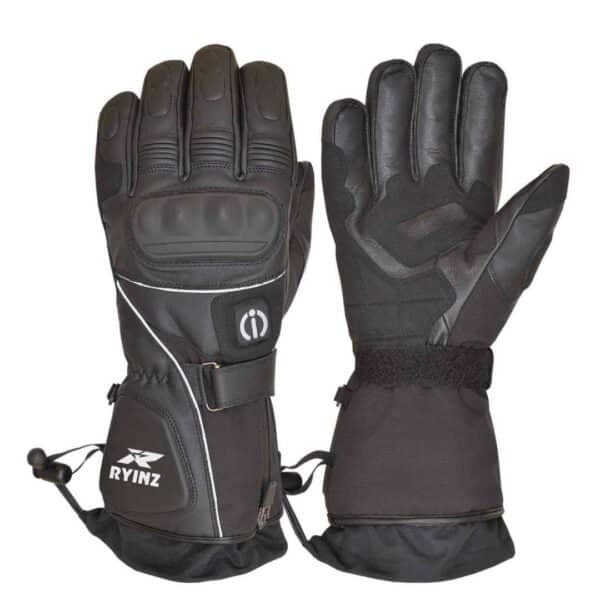 RYINZ Black Riding Gloves for Wholesale & Retail with Carbon Knuckle Armor, Mesh Back & Reinforced Leather Palm - Image 9