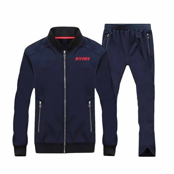 White & Navy Men’s Tracksuit by RYINZ | Minimalist Full-Zip Jacket & Joggers Set | Clean Custom Activewear for Sport - Image 10