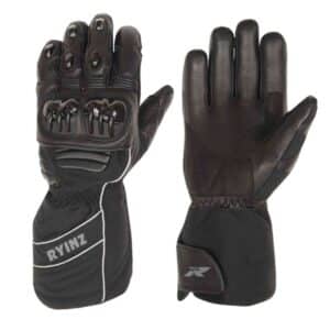 RYINZ Wholesale & Retail Black Armored Riding Gloves with PVC & Goat Leather Protection for Bikers & Dealers