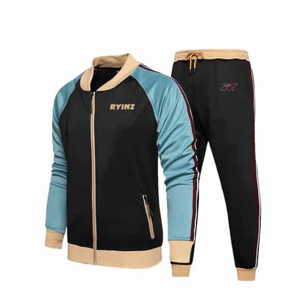 White & Navy Men’s Tracksuit by RYINZ | Minimalist Full-Zip Jacket & Joggers Set | Clean Custom Activewear for Sport - Image 12