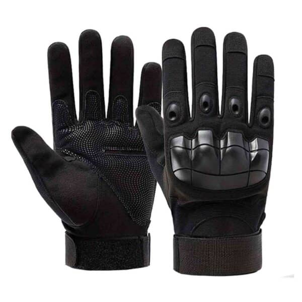 RYINZ Black Riding Gloves for Wholesale & Retail with Carbon Knuckle Armor, Mesh Back & Reinforced Leather Palm - Image 13