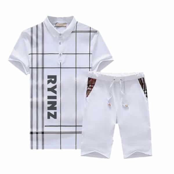 White & Navy Men’s Tracksuit by RYINZ | Minimalist Full-Zip Jacket & Joggers Set | Clean Custom Activewear for Sport - Image 15