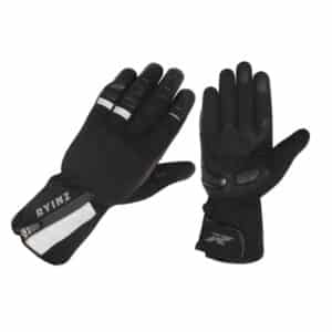 RYINZ Zipper Cuff Motorcycle Gloves with Silicone Palm Grip, TPU Knuckle Armor & Reflective Piping for Wholesale