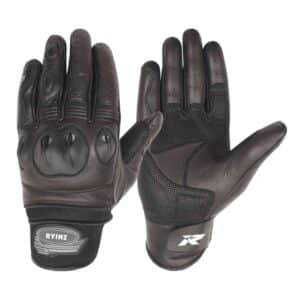 RYINZ Premium Aniline Goat Leather Motorcycle Gloves with Carbon Knuckle & Neoprene Cuff for Wholesale & Retail
