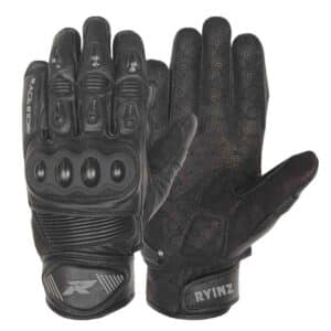 RYINZ Armored GoatSkin Motorcycle Gloves for Wholesale & Retail with TPU Knuckle Protection and Embossed Grip