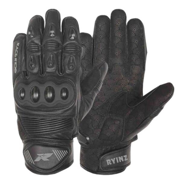 RYINZ Armored GoatSkin Motorcycle Gloves for Wholesale & Retail with TPU Knuckle Protection and Embossed Grip