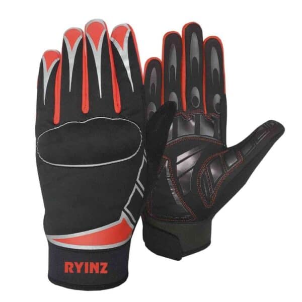 RYINZ Armored GoatSkin Motorcycle Gloves for Wholesale & Retail with TPU Knuckle Protection and Embossed Grip - Image 4