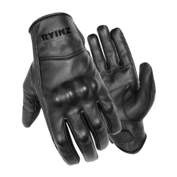 RYINZ Armored GoatSkin Motorcycle Gloves for Wholesale & Retail with TPU Knuckle Protection and Embossed Grip - Image 10