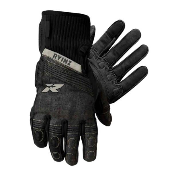 RYINZ Armored GoatSkin Motorcycle Gloves for Wholesale & Retail with TPU Knuckle Protection and Embossed Grip - Image 13