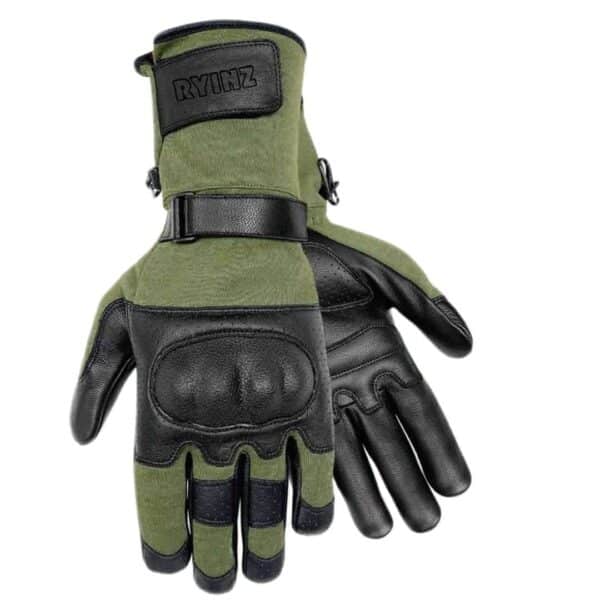 RYINZ Military Tactical Combat Gloves | Carbon Knuckle Protection, Leather Grip, Custom OEM Gloves for Police & Army Use - Image 2