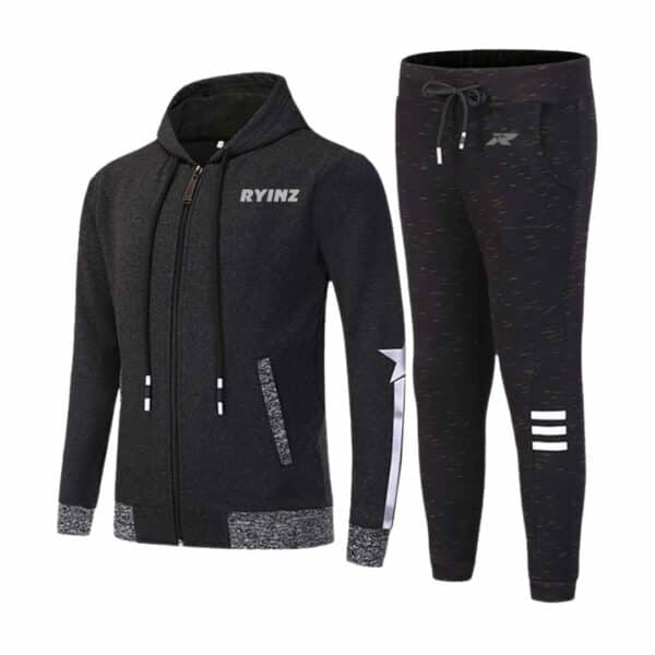 White & Navy Men’s Tracksuit by RYINZ | Minimalist Full-Zip Jacket & Joggers Set | Clean Custom Activewear for Sport - Image 8