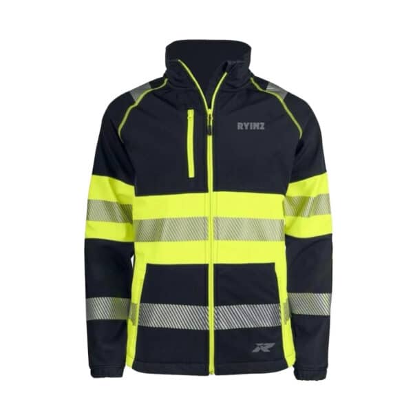 RYINZ High-Visibility Work Jacket – Reflective Safety Outerwear with Zip Pockets for Construction & Industrial Use