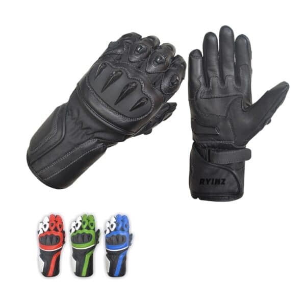 Ryinz Full-Grain Leather Motorbike Racing Gloves – Ultimate Protection Meets Precision Engineering