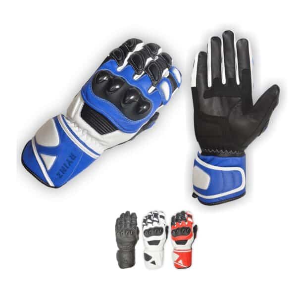 Ryinz Carbon Fiber Motorcycle Racing Gloves – Full Protection Biker Gloves for Men and Women – Lightweight Sportbike Riding Gloves – Available in Black, Red, and Blue Colors - Image 3