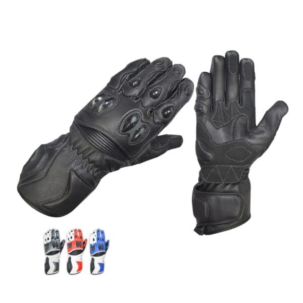 Ryinz Carbon Fiber Motorcycle Racing Gloves – Full Protection Biker Gloves for Men and Women – Lightweight Sportbike Riding Gloves – Available in Black, Red, and Blue Colors - Image 2