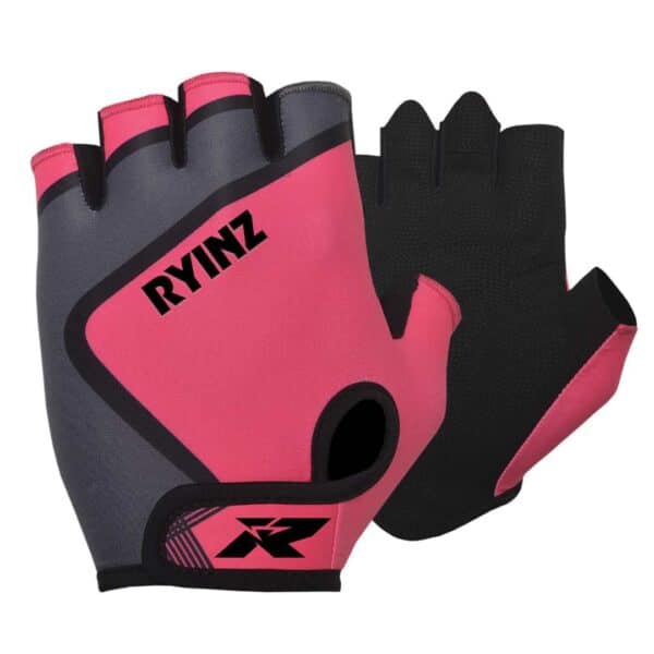 RYINZ Neon Green Breathable Half-Finger Cycling Gloves with Gel Padding & Anti-Slip Grip for Road, MTB, and Fitness Use - Image 4