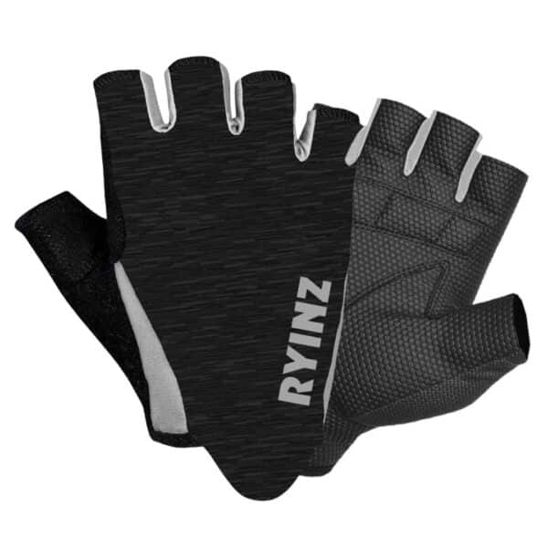 RYINZ Neon Green Breathable Half-Finger Cycling Gloves with Gel Padding & Anti-Slip Grip for Road, MTB, and Fitness Use - Image 3